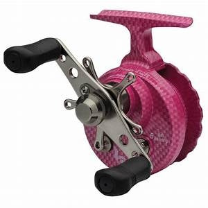 Pink Zebco 11 SPL Reel Authentic Series Lady Pink Ice Fishing Reel HOT PINK  4 LB