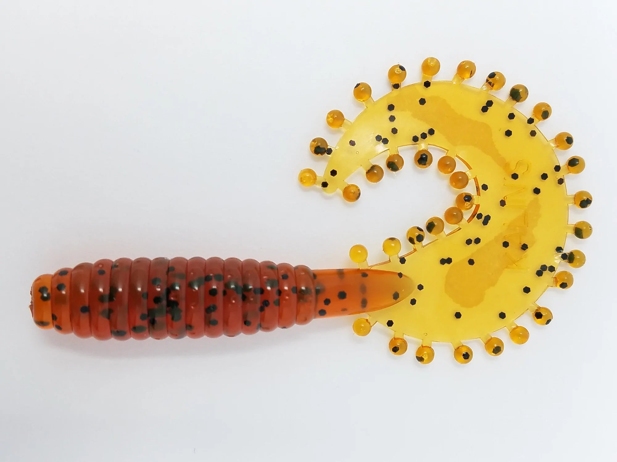 KALIN TICKLE GRUB 3" PUMPKIN/SALT & PEPPER